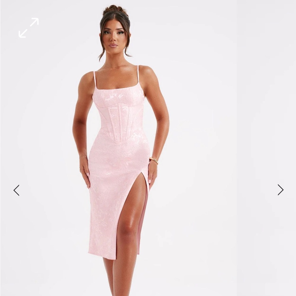 Babyboo Fashion | Ember Midi Dress in Blush | Size Medium